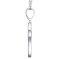 Reliquary Moissanite Cross Necklace in Sterling Silver
