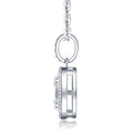 Ingot Moissanite Baguette Cluster Pendant Necklace in Sterling Silver