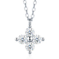 Trefle Moissanite Clover Pendant Necklace in Sterling Silver