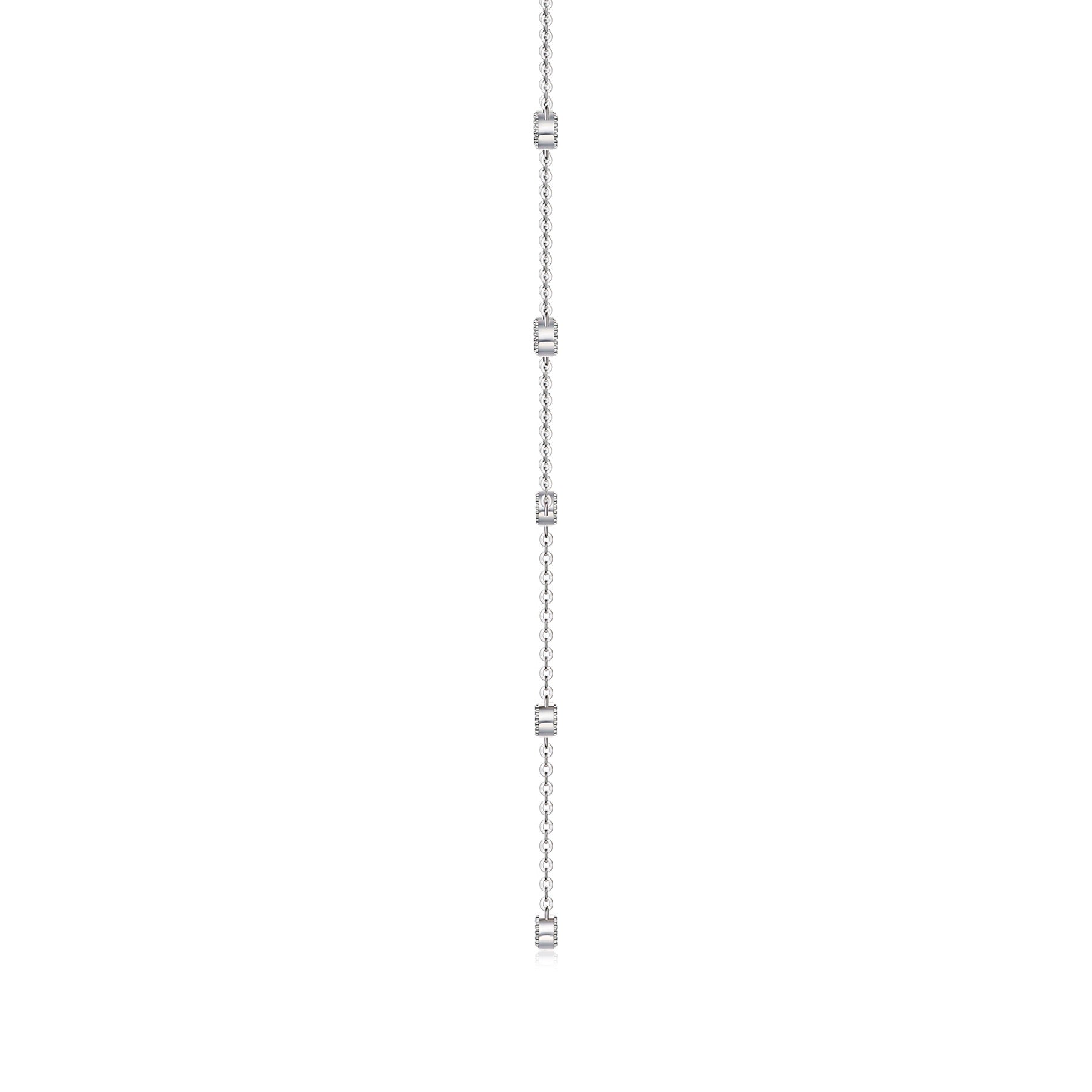 Wisp Moissanite Lariat Necklace in Sterling Silver