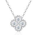 Nosegay Moissanite Cluster Pendant Necklace in Sterling Silver