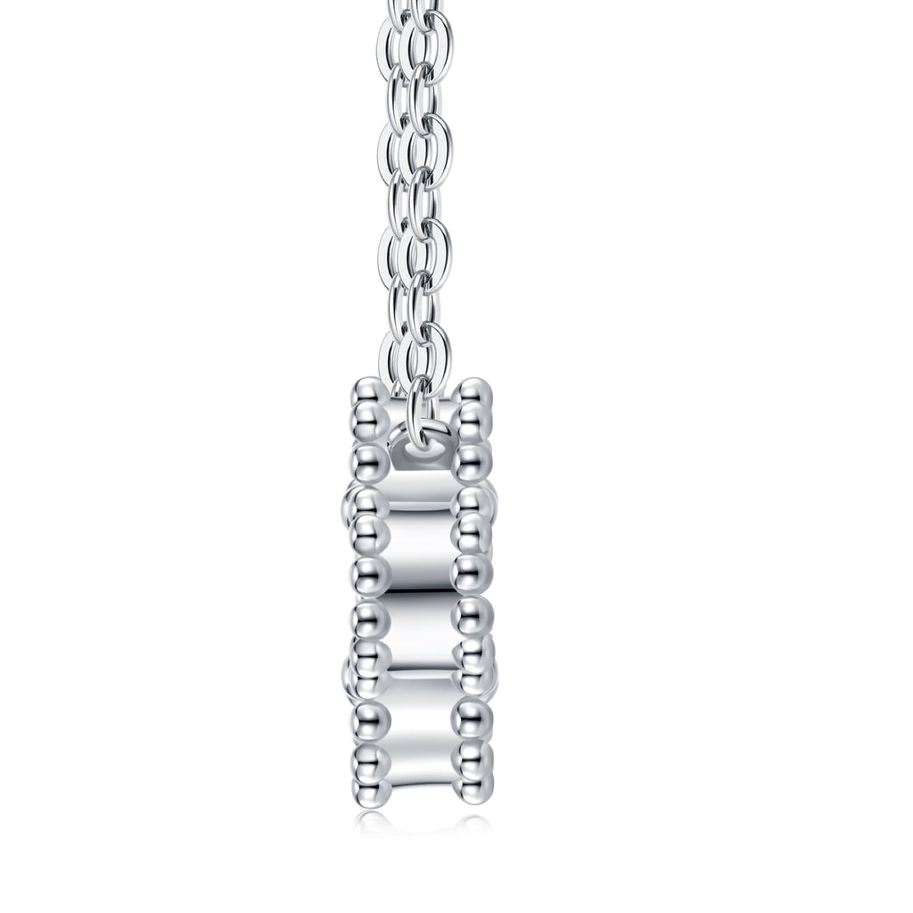 Nosegay Moissanite Cluster Pendant Necklace in Sterling Silver