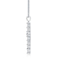 Disciple Moissanite Cross Necklace in Sterling Silver