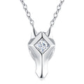 Equus Moissanite Horse Pendant Necklace in Sterling Silver