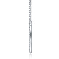 Ovate Moissanite Oval Pendant Necklace in Sterling Silver