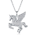 Pegasus Moissanite Pegasus Pendant Necklace in Sterling Silver