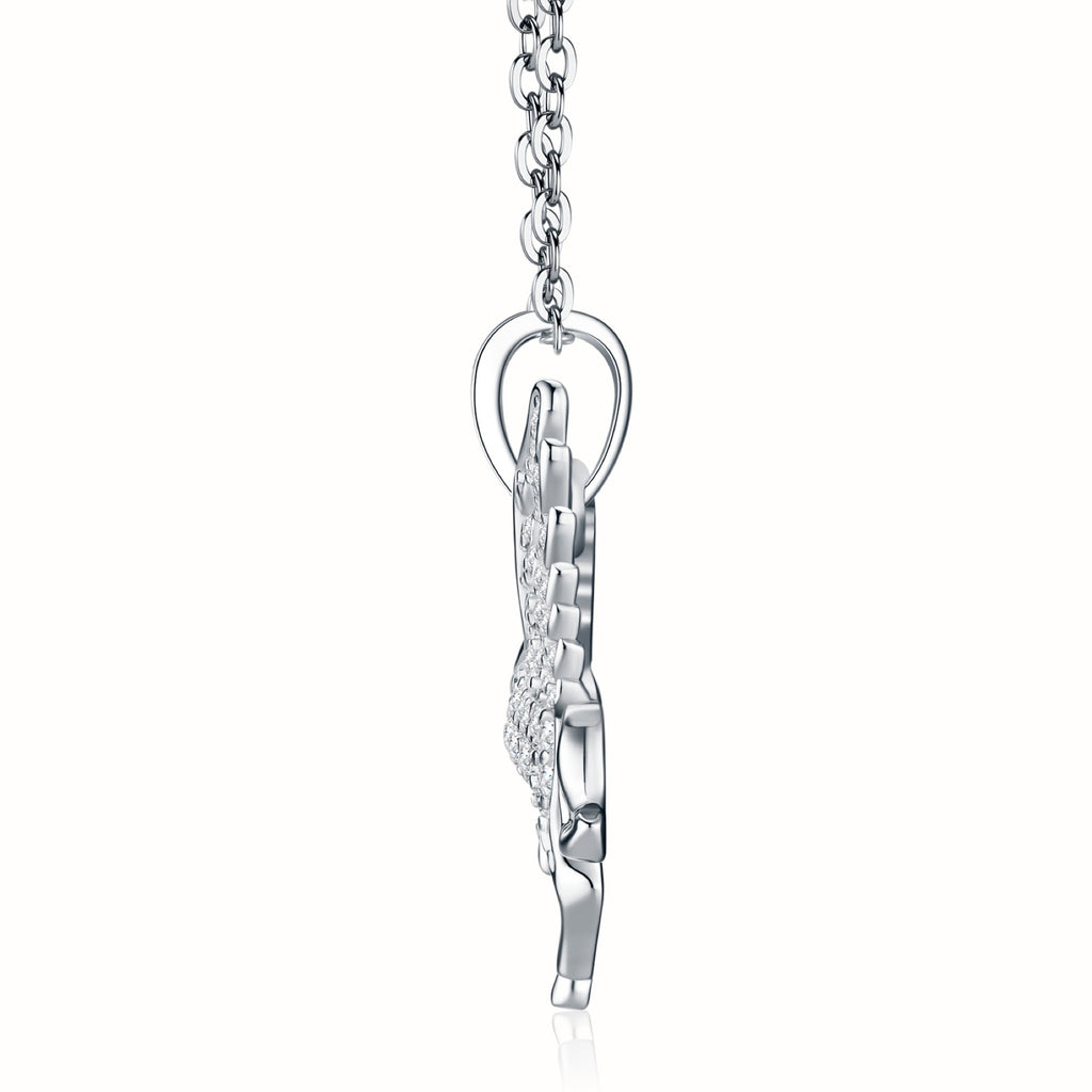 Pegasus Moissanite Pegasus Pendant Necklace in Sterling Silver