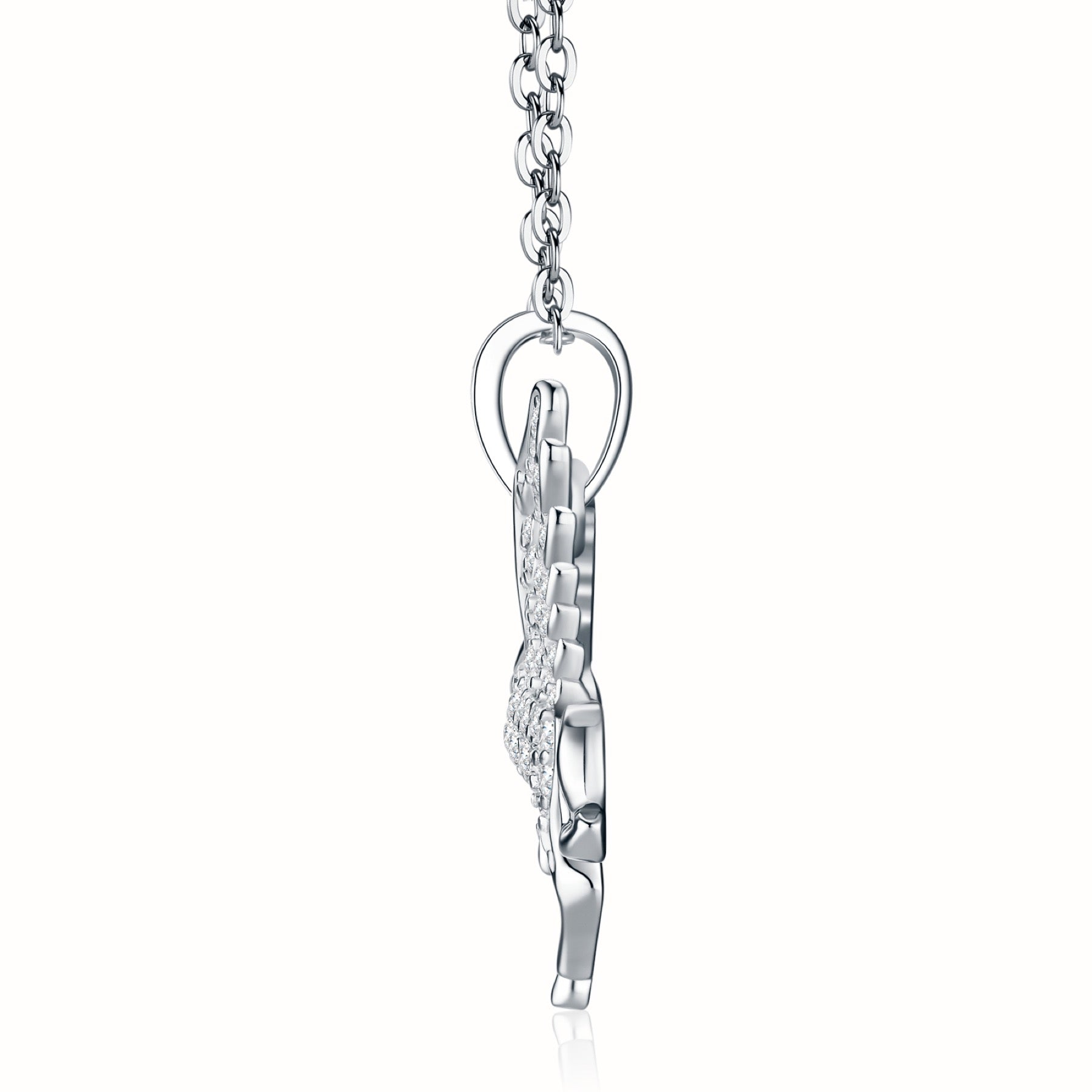 Pegasus Moissanite Pegasus Pendant Necklace in Sterling Silver