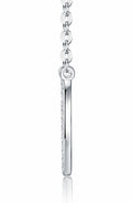 Frame Moissanite Square Pendant Necklace in Sterling Silver