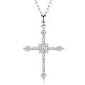 Litany Moissanite Cross Necklace in Sterling Silver
