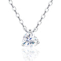 Cerise Heart-Cut Moissanite Heart Pendant Necklace in Sterling Silver