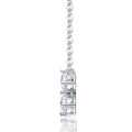 Shamrock Moissanite Clover Pendant Necklace in Sterling Silver