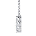 Sway Moissanite Curved Bar Necklace in Sterling Silver