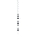 Beacon Moissanite Cross Necklace in Sterling Silver