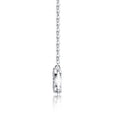Sucre Moissanite Halo Pendant Necklace in Sterling Silver