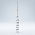 Descent Moissanite Three-Stone Drop Necklace in Sterling Silver