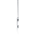 Endear Moissanite Open Heart Pendant Necklace in Sterling Silver