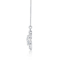 Lullaby Moissanite Moon Heart Necklace in Sterling Silver