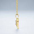 Cuore Moissanite Heart Pendant Necklace in Gold-Tone Sterling Silver