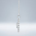 Garland 2 Carat Moissanite Heart Wreath Pendant Necklace in Sterling Silver