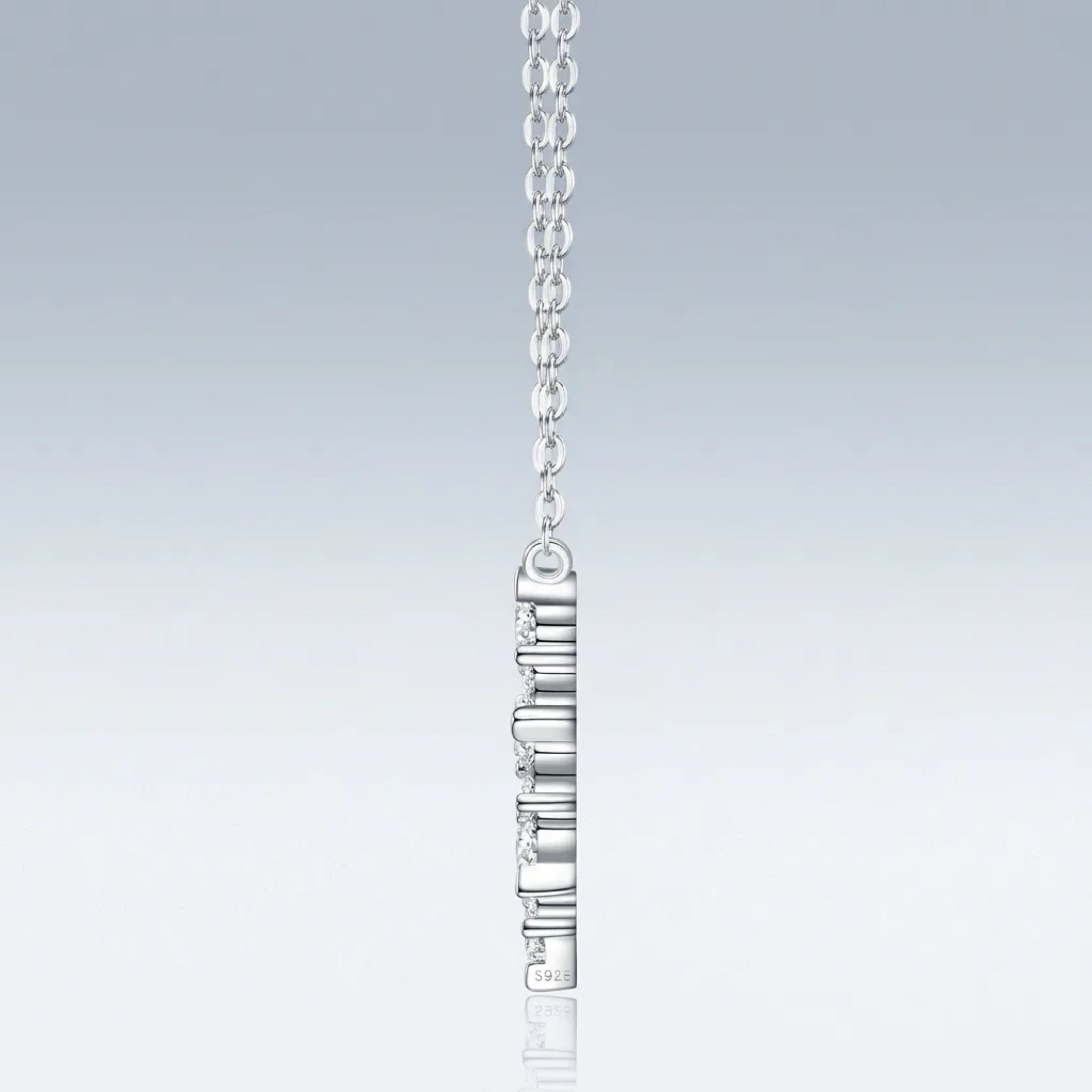Solaris Moissanite Sunburst Wreath Necklace in Sterling Silver