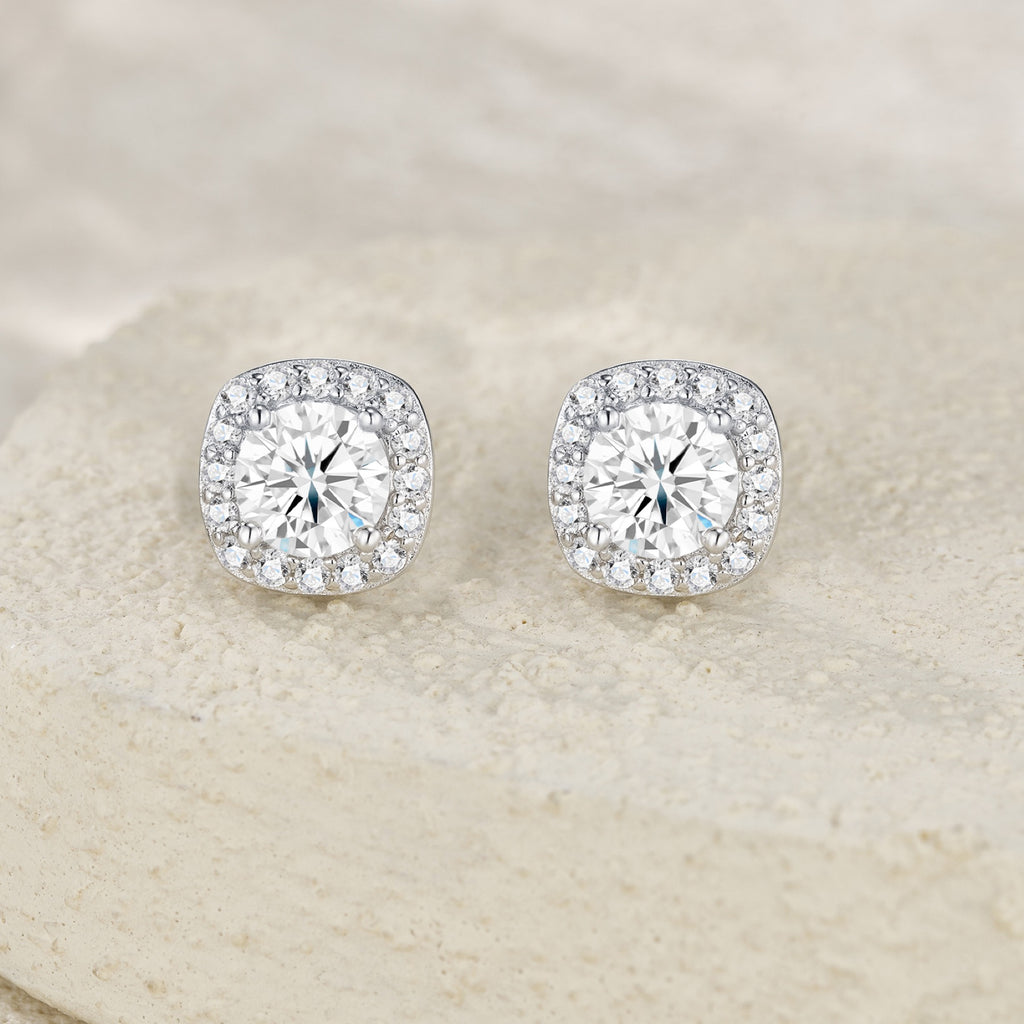 Confetti 0.5 Carat Moissanite Stud Earrings in Sterling Silver