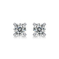 Keepsake 0.5 Carat Moissanite Stud Earrings in Sterling Silver