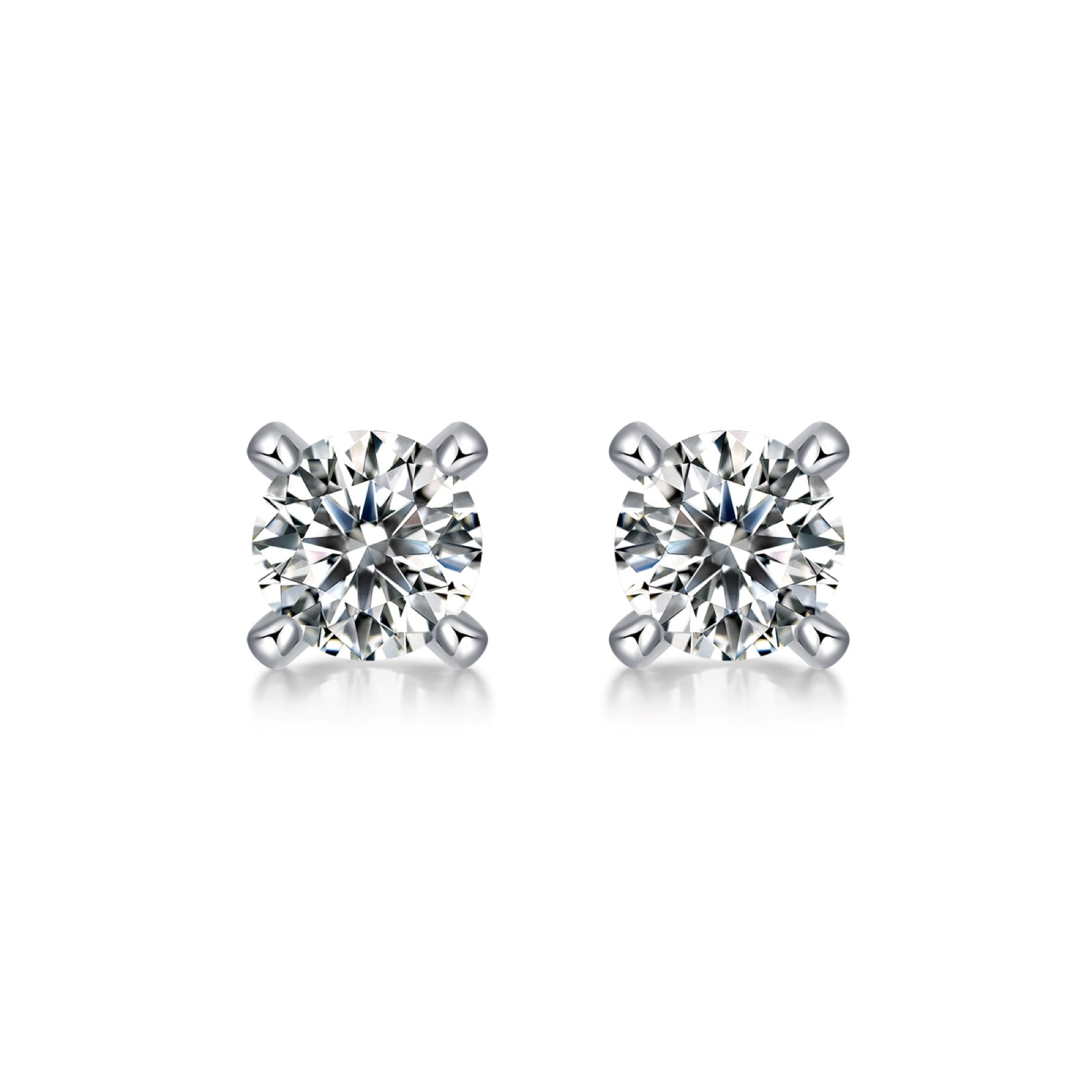 Keepsake 0.5 Carat Moissanite Stud Earrings in Sterling Silver