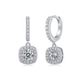 Dreamer Moissanite Huggie Drop Earrings in Sterling Silver