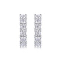 Pursuit Moissanite Hoop Earrings in Sterling Silver
