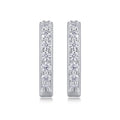 Resolute Moissanite Huggie Hoop Earrings in Sterling Silver