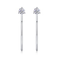 Whimsy Moissanite Open Hoop Earrings in Sterling Silver