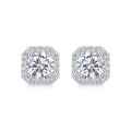 Rosa 1 Carat Moissanite Stud Earrings in Sterling Silver