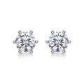 Sentinel 1 Carat Moissanite Stud Earrings in Sterling Silver