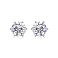 Poise Moissanite Stud Earrings in Sterling Silver