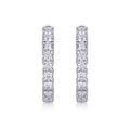Wrap Moissanite Huggie Hoop Earrings in Sterling Silver
