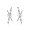 Kiss Moissanite X Stud Earrings in Sterling Silver