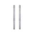 Circa Moissanite Hoop Earrings in Sterling Silver