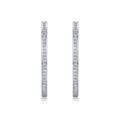 Aura Moissanite Hoop Earrings in Sterling Silver
