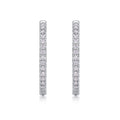 Lustre Moissanite Hoop Earrings in Sterling Silver