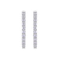 Ligne Moissanite Baguette Hoop Earrings in Sterling Silver
