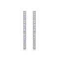 Octave Moissanite Hoop Earrings in Sterling Silver
