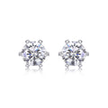 Solace 1 Carat Moissanite Stud Earrings in Sterling Silver
