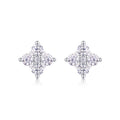 Frostine Moissanite Cluster Stud Earrings in Sterling Silver