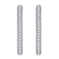 Fine Moissanite Hoop Earrings in Sterling Silver
