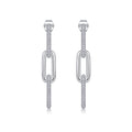 Circo Moissanite Hoop Earrings in Sterling Silver
