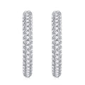 Eternel Moissanite Hoop Earrings in Sterling Silver