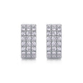 Pendel Moissanite Drop Huggie Hoop Earrings in Sterling Silver