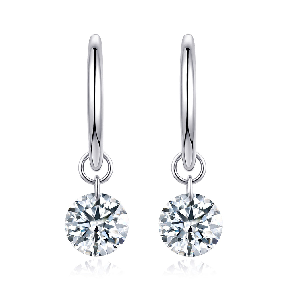 Farfalle 3 Carat Moissanite Butterfly Stud Earrings in Sterling Silver