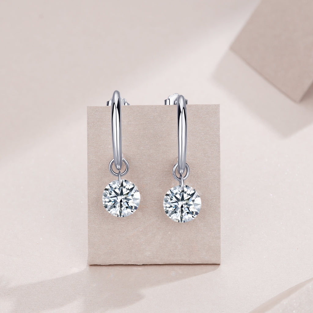 Farfalle 3 Carat Moissanite Butterfly Stud Earrings in Sterling Silver